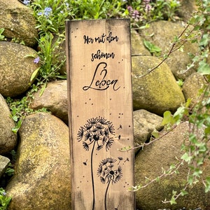 Wooden sign, front door decoration, garden picture, wooden picture, garden decoration, cottage garden