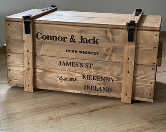 chest wooden box cargo box bench coffee table "Kilkenny"