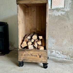 Firewood box firewood shelf firewood storage on wheels