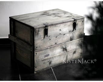 Wooden box cargo box chest table storage box "Cargo"