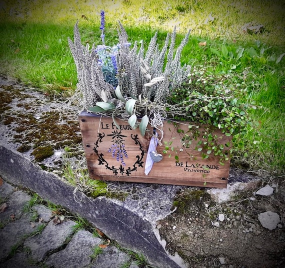 VINTAGE PFLANZKASTEN mit Gußeisengriffen, Garten, Blumen, Geschenk, Beet, Balkonkasten