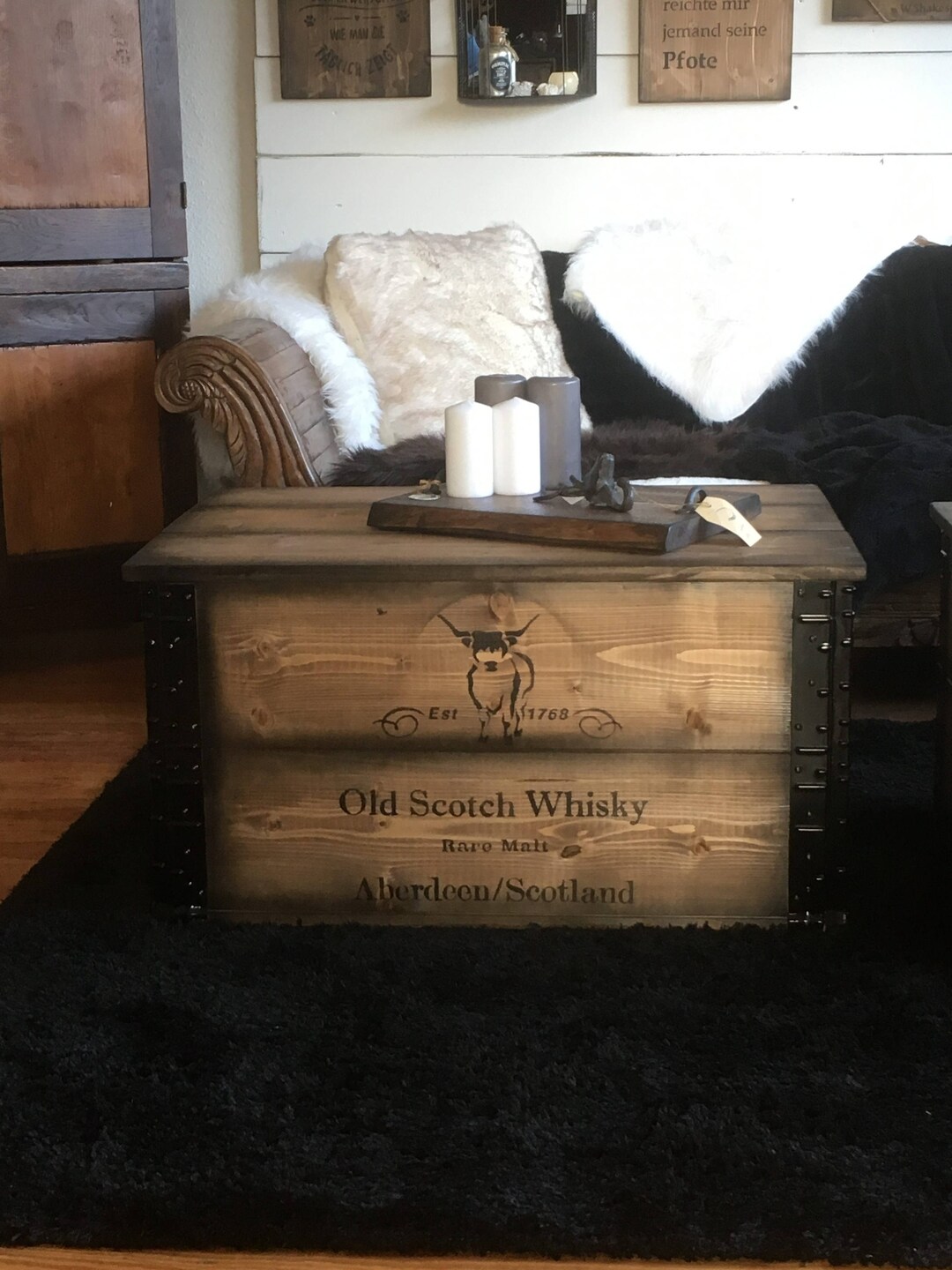 Wooden Box Cargo Box Chest Table Coffee Table - Etsy