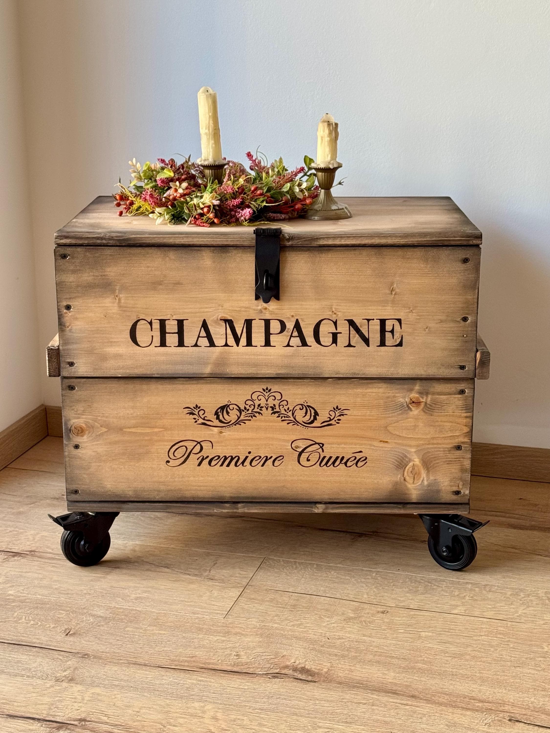 TOPBATHY Lot De 2 Boîtes De Rangement Rétro En Bois Avec Verrou