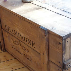Tavolino da caffè panca in legno cassapanca Champagne immagine 5