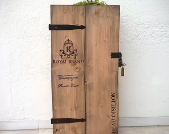 NEW~~~ Vintage Schrank „Royal“ Hausbar Weinschrank Regal