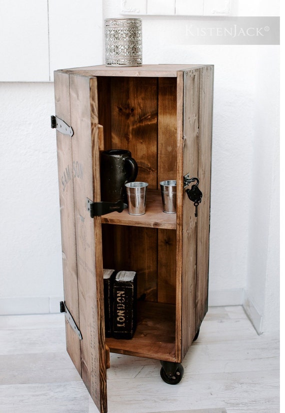 Schrank Hausbar Holzkiste Frachtkiste Holztruhe 