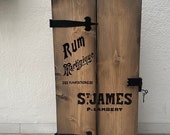 Étagère Murale En Bois Massif - Décoration Rhum Saint James - Style Industriel - Fabriqué En France (80 Cm)
