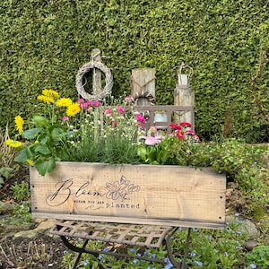 Pflanzkasten BLOOM  mit Gußeisengriffen, Garten, Blumen, Geschenk, Beet, Balkonkasten