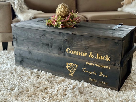 Cassapanca XL Connor in legno, contenitore da carico, panca, contenitore  per bevande, tavolino -  Italia