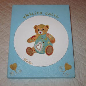 E012 Tableau nounours collection pretty Animaux pour chambre d’enfant