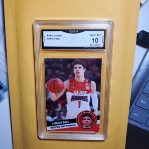 Graded Mint 10 Hot Shot Prospects Rookie LAMELO BALL Charlotte Hornets