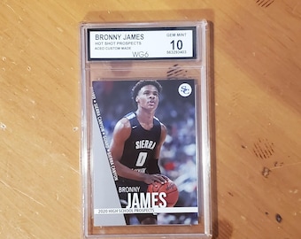 Graded Gem Mint 10 2020 rookie BRONNY JAMES dad Lebron