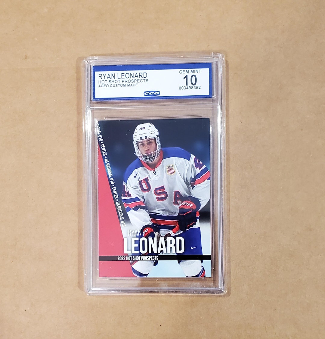 Graded Gem Mint 10 2022 Rookie RYAN LEONARD Washington Capitals