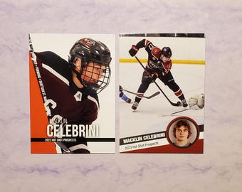 2022 Hot Shot Prospects rookie combo lot MACKLIN CELEBRINI San Jose Sharks