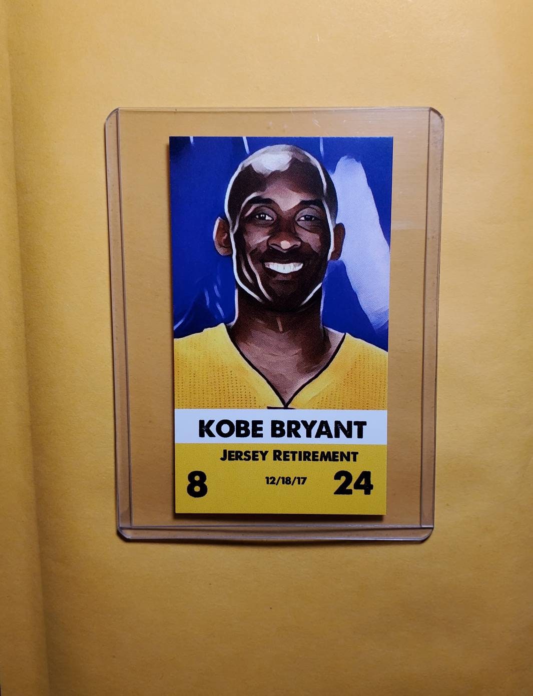 Jersey Retirement celebration card KOBE BRYANT Los Angeles Lakers