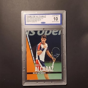 Graded Gem Mint 10 2021 rookie CARLOS ALCARAZ