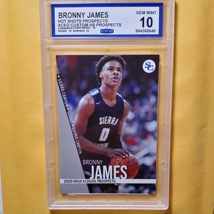 Graded Gem Mint 10 2020 rookie BRONNY JAMES dad Lebron
