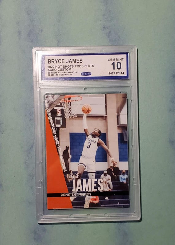 Graded Gem Mint 10 2022 BRYCE JAMES Dad Lebron Bro Bronny