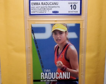 Gema calificada Mint 10 2021 novata EMMA RADUCANU