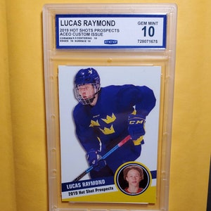 Graded Gem Mint 10 2019 rookie LUCAS RAYMOND Detroit Red Wings