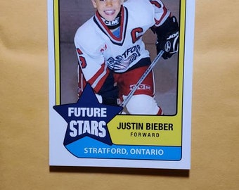 El novato de la tarjeta de hockey juvenil JUSTIN BIEBER
