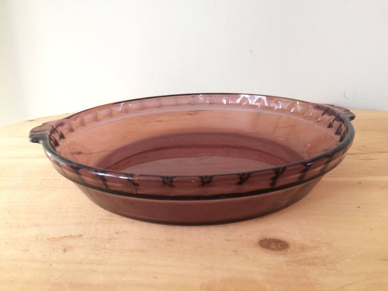Cranberry Pyrex Glass Pie Pan Etsy