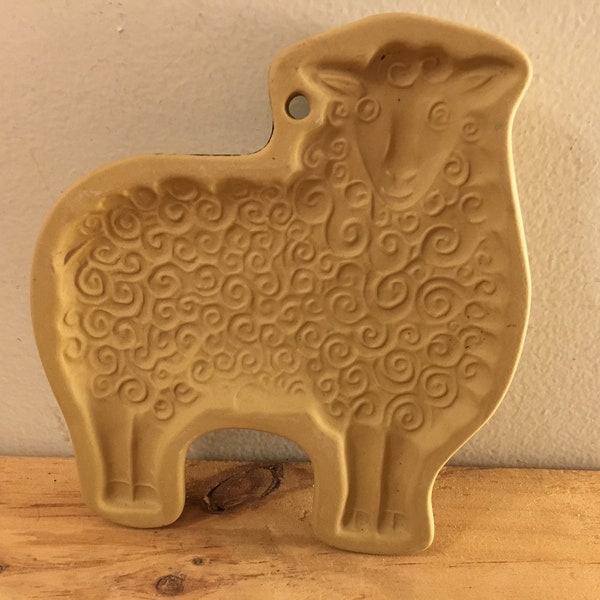 Vintage Brown Bag Cookie Art Mold Sheep Lamb (1985-Hill Design) Recipes Crafts Chocolate, Paper Casting Salt Dough Ornaments Cookie Cutters
