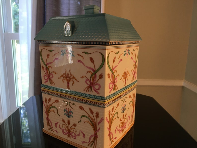 LENOX Porcelain FLOUR CANISTER Flour Jar Victorian Shop/House Etsy