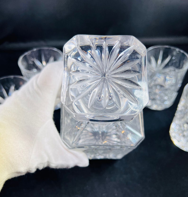 Lead Crystal Decanter and Glasses Set Etsy