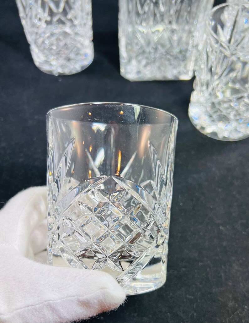 Lead Crystal Decanter and Glasses Set Etsy