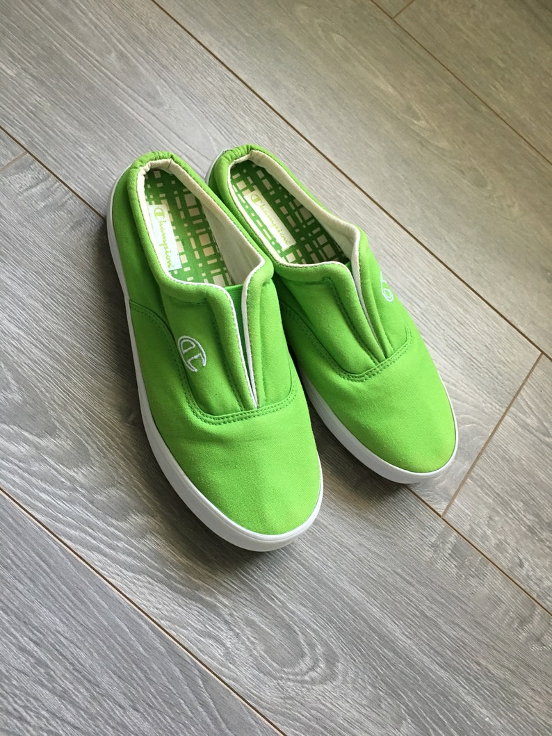 lime green slip on shoes