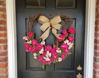 25" Valentine's day Heart Shaped wreath