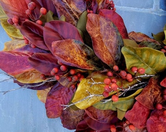 2022 New Design Fall Magnolia, berry wreath