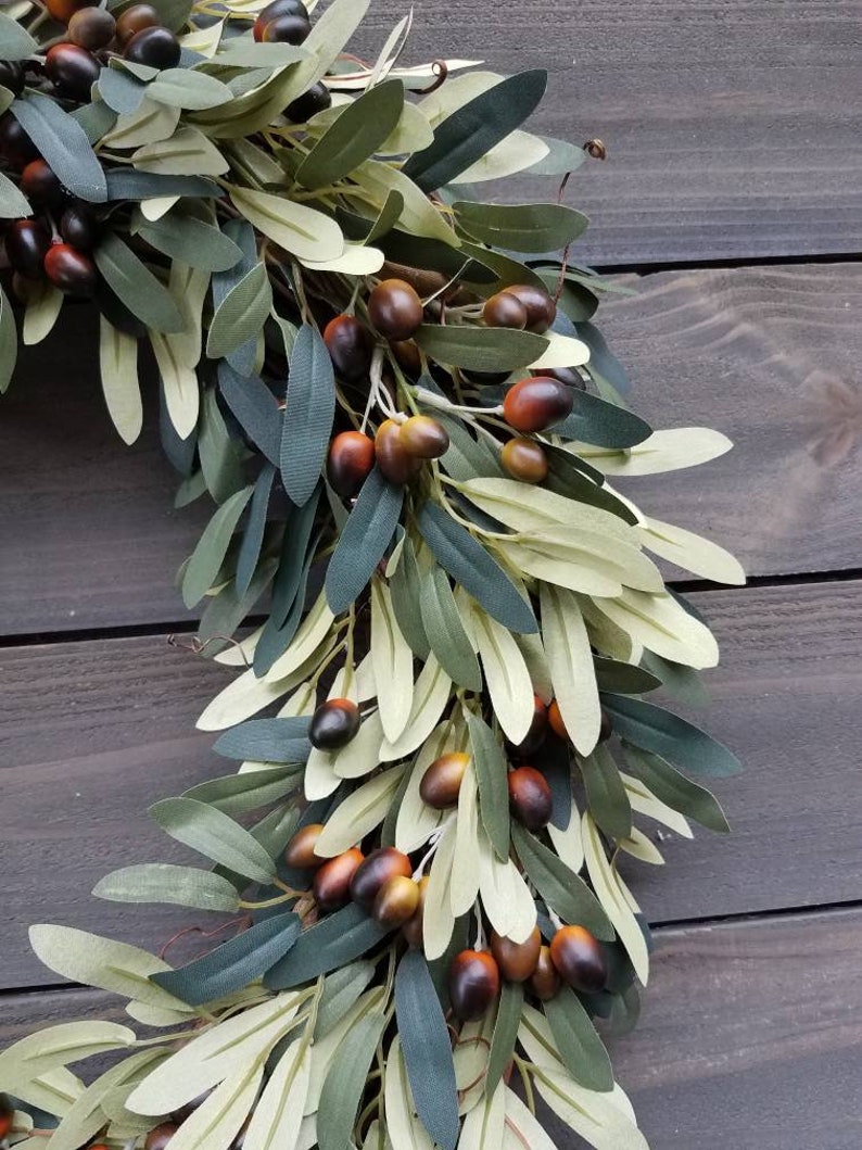 Faux olive wreath , Every Day Wreath image 3