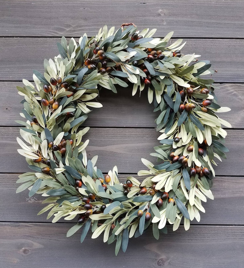 Faux olive wreath , Every Day Wreath image 2