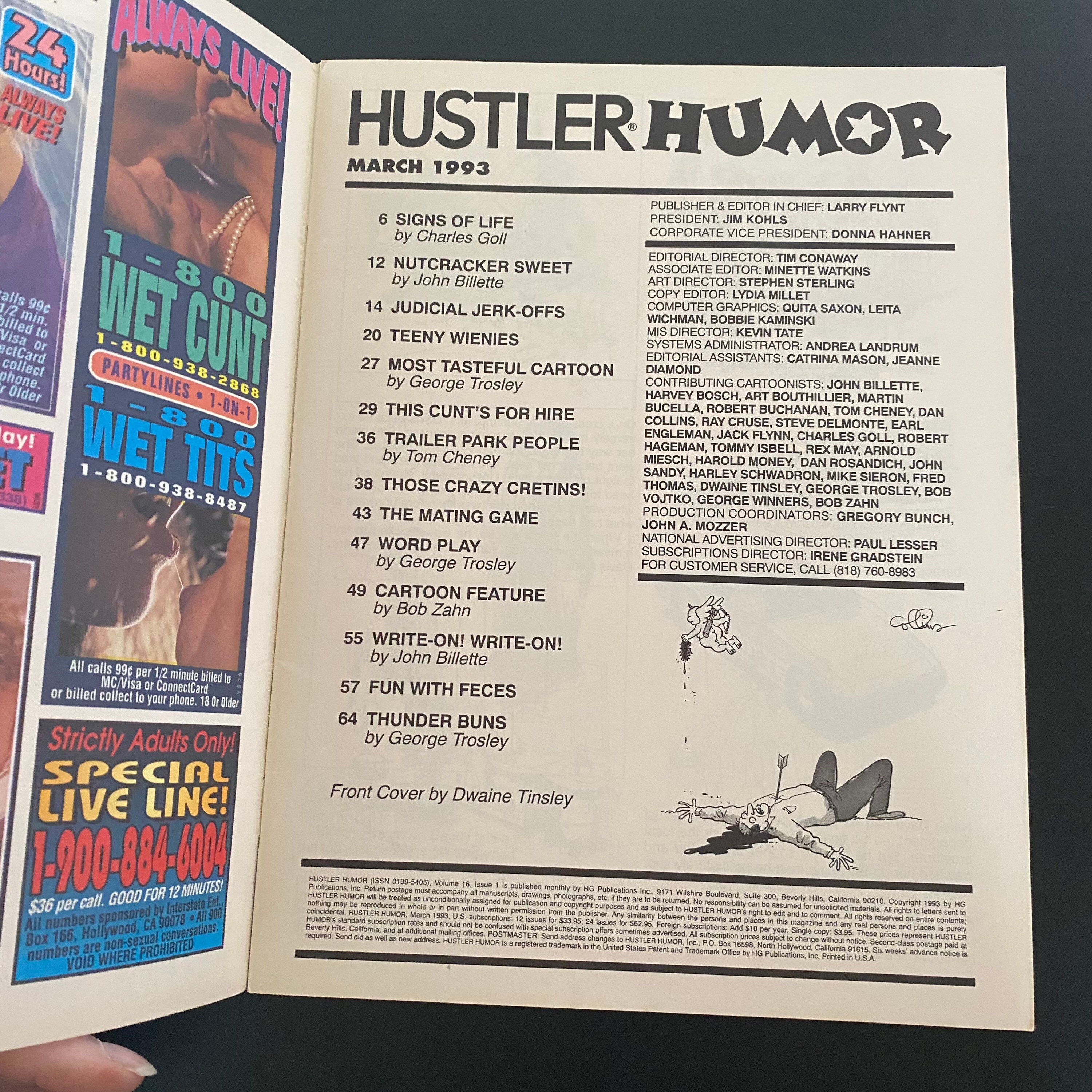 Vintage Hustler Humor Magazine Comic March 1993 Dwaine - Etsy