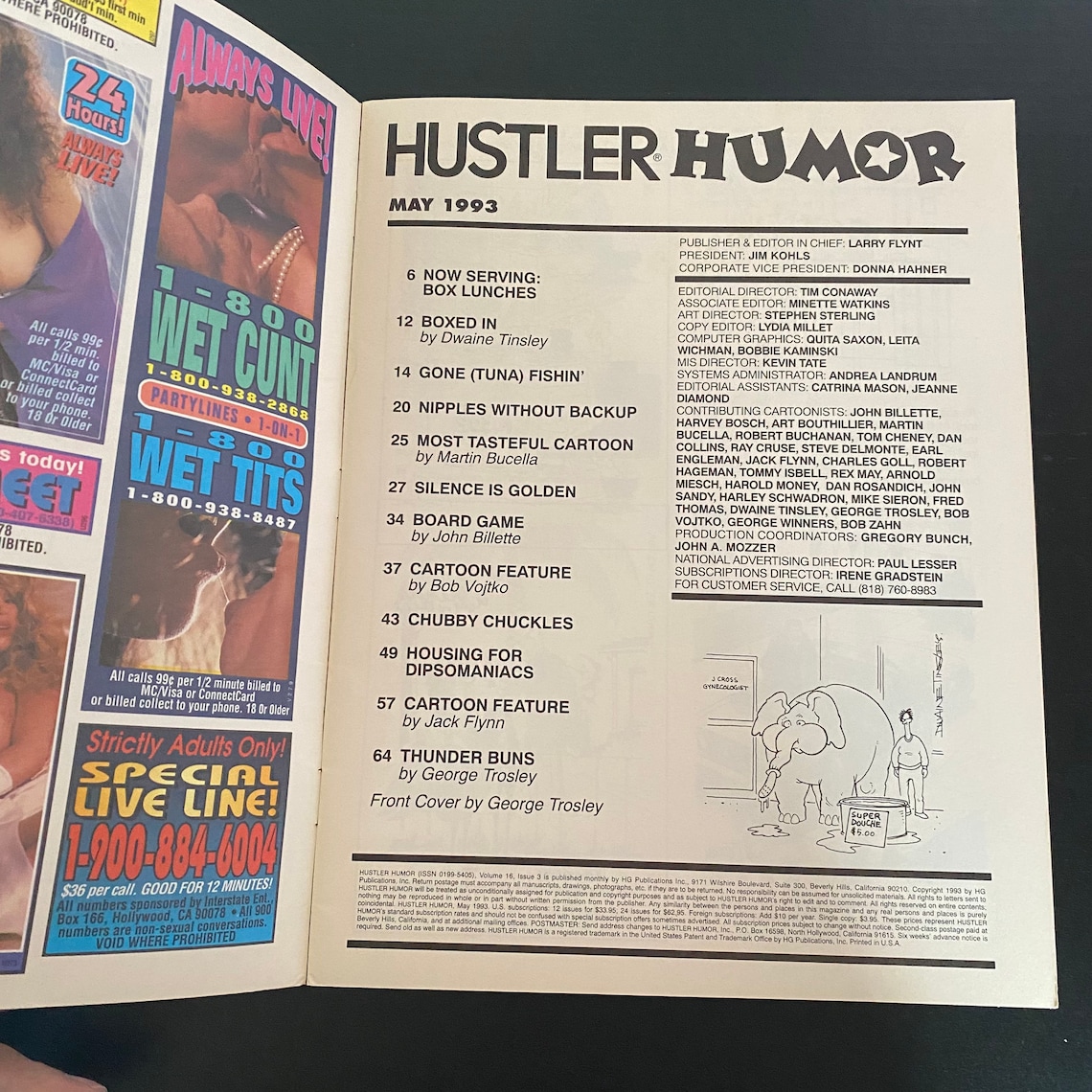 Vintage Hustler Humor Magazine Comic May 1993 Dwaine Tinsley Etsy