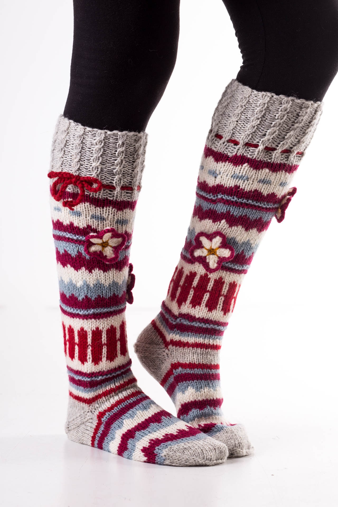 long wool socks womens