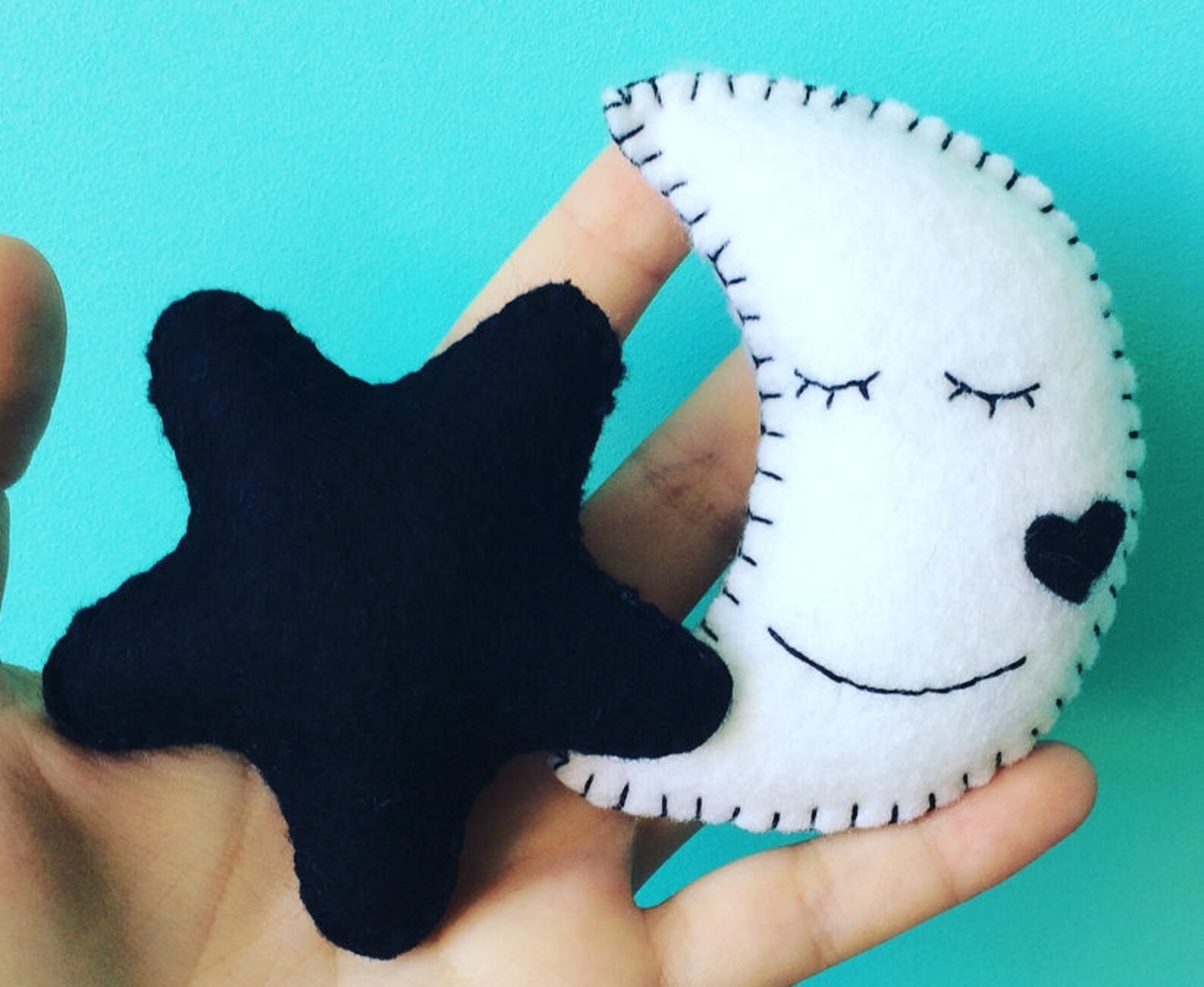 Black and White Baby Mobile Baby Mobile Felt Mobile Crib Black Etsy