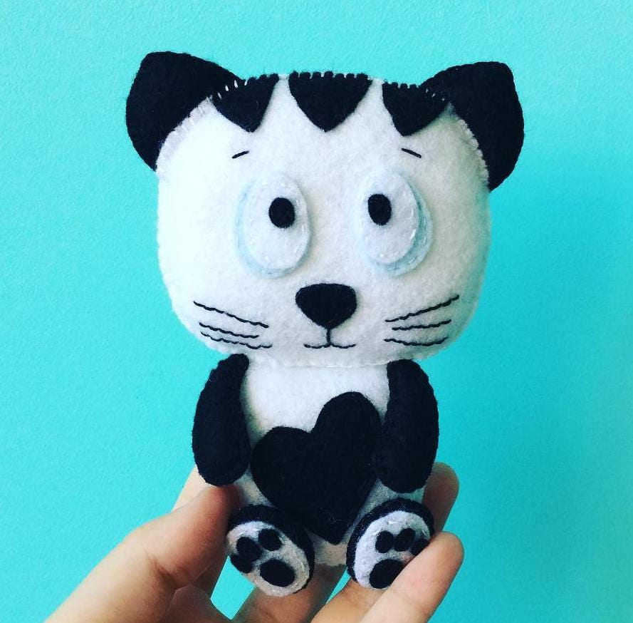 Black and White Baby Mobile Baby Mobile Felt Mobile Crib Black Etsy