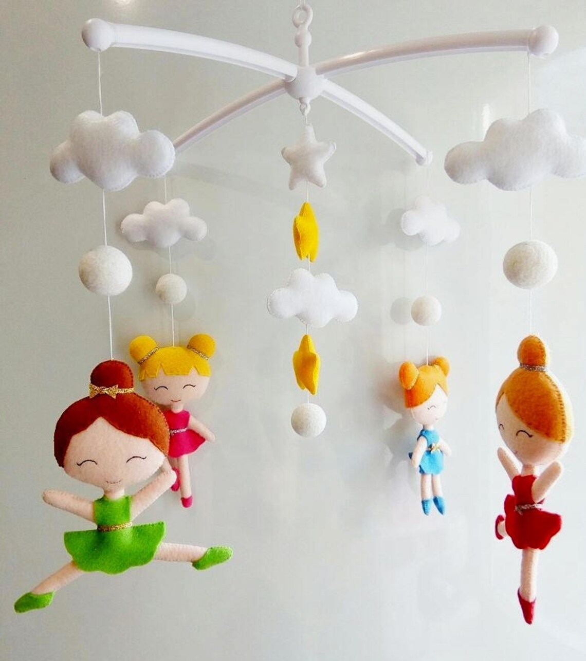 Ballerina Mobile Ballet Dancer Mobile Ballerina Felt Ballerina Felt