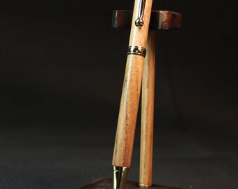 Hand Made Miranti wood Gold Slim Twist Pen