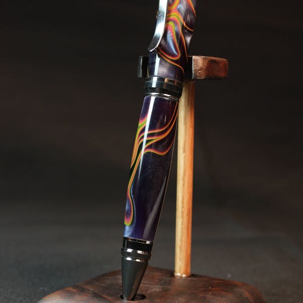 Hand Made Purple Lava Acrylic Classic Chrome Twist Pen