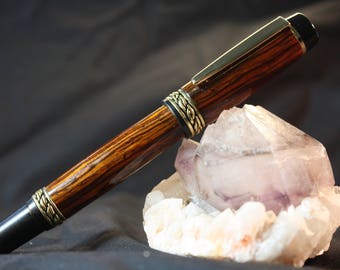 Hand Made Cocobolo Sophisticated Rollerball Pen