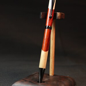 Hand Made Padauk and Maple Gunmetal Slim Twist Pen