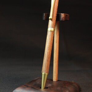 Hand Made Miranti wood Satin Gold Slim Twist Pen