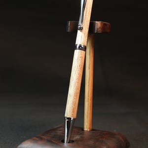Hand Made Miranti Wood Chrome Slim Twist Pen