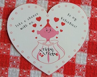 Instant Digital Download Halloween Valloween Pixie Valentine Card Vintage