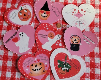 Digital Download Valloween Spooky Halloween Valentine Cards