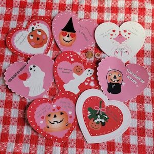 Digital Download Valloween Spooky Halloween Valentine Cards